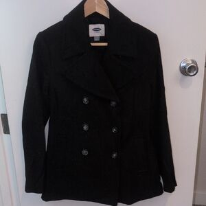 Old Navy Classic Black Pea Coat